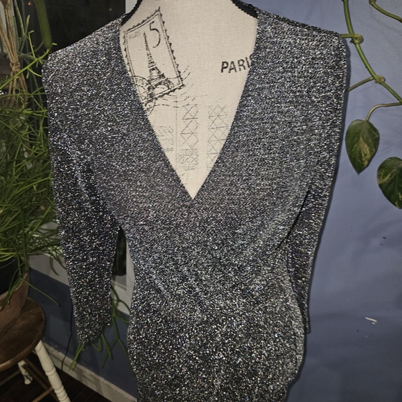 New look silver sparkly parry dress - Picture 2 of 6